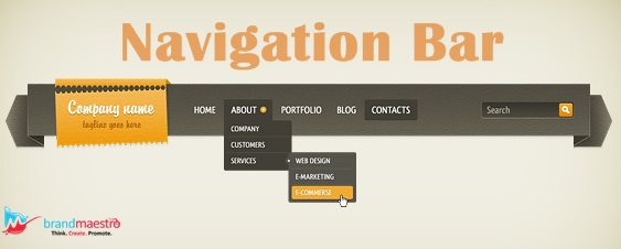 website navigation -brand maestro web design services