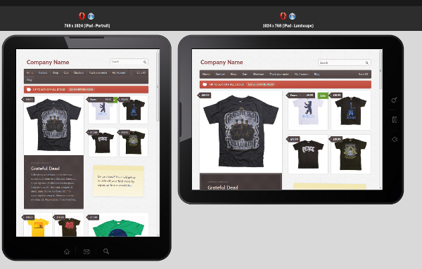 responsive ecommerce website